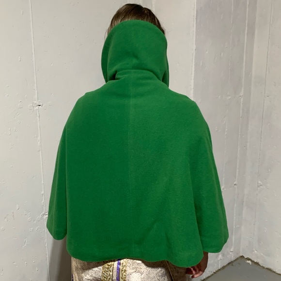 Vintage Wool Button Up Cape, 3/4 Length Sleeves, OSFM, Made in Australia - Picture 4 of 8